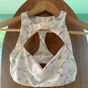 Boys + Arrows Shark Print bikini top
